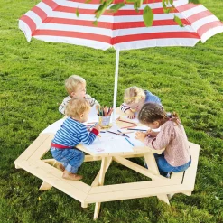 Kindersitzgarnitur Nicki 6-Eck natur^Pinolino Hot