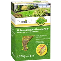 Universalrasen Hausgarten 1,25 kg*Plantiflor Clearance
