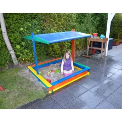 Sandkasten Nadine 140 x 140 cm mit Sonnensegel*Promadino Outlet