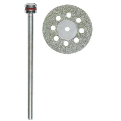 Proxxon Micromot Diamantierte Trennscheibe mit Kühllöchern Durchmesser 20 mm und 1 Träger
