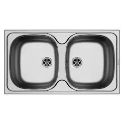 Pyramis Edelstahl-Einbauspüle Doppelbecken E78