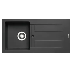 Pyramis Einbauspuele ATHLOS 86 x 43,5 cm 1B 1D Granit Carbon