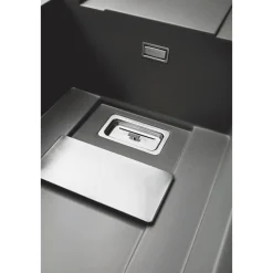 Pyramis Einbauspuele Kartesio 86 x 50 cm 1B 1D Granit Carbon