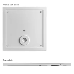 QUICK72 Mineralgruss-Duschwanne Modern Line Steinoptik, Anthrazit, 900 / 1200 mm* Outlet