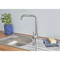 Edelstahl-Spüle inkl Ab- und Überlaufgarnitur 86 cm^Respekta Outlet