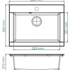 Einbauspüle Ohio Mineralite^Respekta Discount