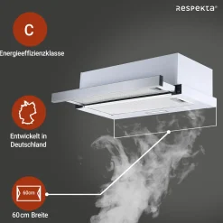 Respekta Flachschirmhaube Tessa CH4138IXC 60 cm