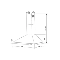 Medea Kaminhaube CH44078-60IXA 60 cm Edelstahl^Respekta Clearance