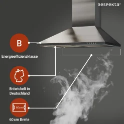 Respekta Nola Kaminhaube CH22058IXB 60 cm Edelstahl