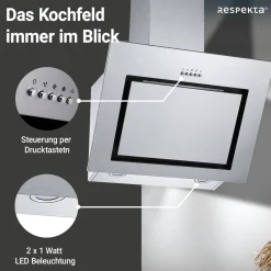 Schraeghaube CH22020 IXA 60cmEdelstahl EEK B^Respekta Discount