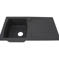 Respekta Spüle grau 86 cm Mineralit 1 Becken 1 Abtropffläche