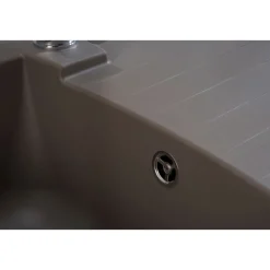 Respekta Spüle grau 86 cm Mineralit 1 Becken 1 Abtropffläche