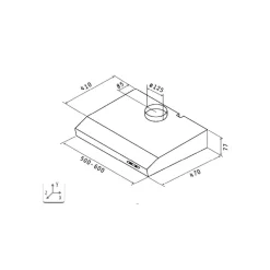Suna Unterbauhaube DH520WL 50 cm Weiß*Respekta Hot