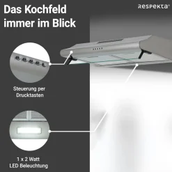 Tilla Unterbauhaube CH1259IXCN 60 cm Edelstahl^Respekta Outlet