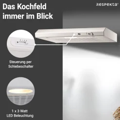 Respekta Unterbauhaube Suna DH620WL weiß 60 cm