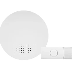 Funk-Gong mit Taster runde Bauform 36 Melodien 100m weiß^REV Ritter