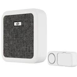 Funk-Gong mit Taster & Stoffbez.Orchestra für Steckdose 58 Mel.150m weiß*REV Ritter Clearance