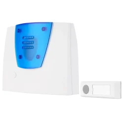 Funk-Gong mit Taster Blitzlicht & 3 verschiedene Klänge 150 m weiß*REV Ritter Outlet