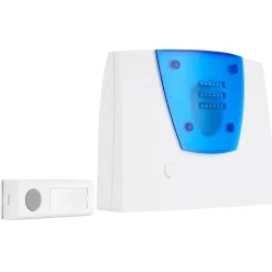 Funk-Gong mit Taster Blitzlicht & 3 verschiedene Klänge 150 m weiß*REV Ritter Outlet