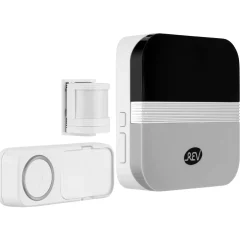 REV Ritter Gong Funk-Set mit Gong Taster & Durchgangsmelder 58 Melodien 150m weiß