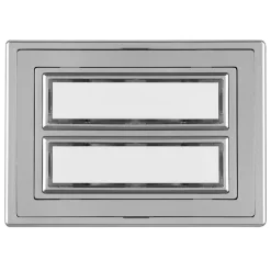 REV Ritter Klingeltaster Aufputz Kunststoff 2-fach mit Namensschild beleuchtbar silber