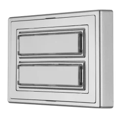 REV Ritter Klingeltaster Aufputz Kunststoff 2-fach mit Namensschild beleuchtbar silber