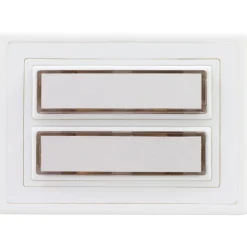 Klingeltaster Aufputz Kunststoff 2-fach mit Namensschild beleuchtbar weiß^REV Ritter New