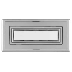 REV Ritter Klingeltaster Aufputz Kunststoff 1-fach mit Namensschild beleuchtbar silber