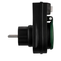 Außensteckdose mit Schalter IP44 schwarz/grün*REV Ritter Best