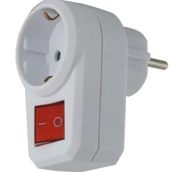 Steckdosenadapter mit Schalter 1fach Schutzkontakt weiß^REV Ritter Online
