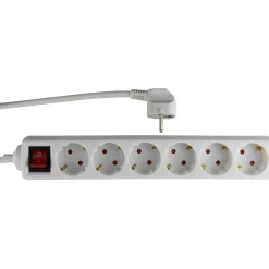 Steckdosenleiste Standard 6-fach mit Schalter 1,4 m weiß*REV Ritter Hot