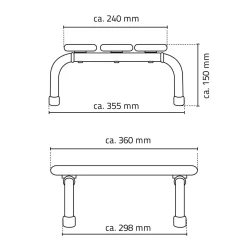 Badewannen-Hocker Pro weiß^Ridder Discount