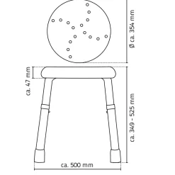 Bad-Hocker höhenverstellbar Go weiß*Ridder