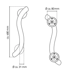 Haltegriff geschwungen Art M chrom^Ridder Discount