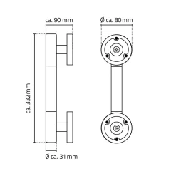 Ridder Haltegriff Ken S chrom-schwarz