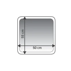 Ridder Teppich Chic 55 x 50 cm grau Polyester-Microfaser