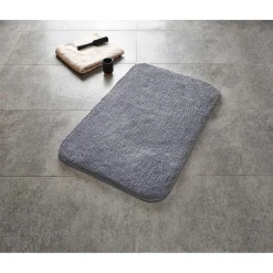 Ridder Teppich Chic 60 x 90 cm grau Polyester-Microfaser