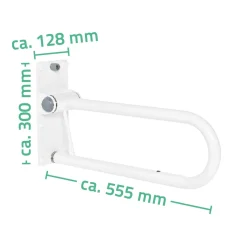 Ridder WC-Aufstehbügel 55,5 cm klappbar weiß