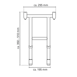 Ridder XL-Adapter für Duschklappsitz Pro chrom