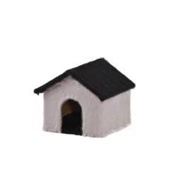 Kuschelhöhle mit Plüschdach, grau-schwarz*Rohrschneider Clearance