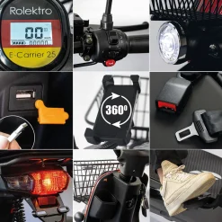 E-Carrier 25 V.3 Lithium, Rot, ohne Koffer, 60V-32,5Ah Akku, 1000 Watt^Rolektro