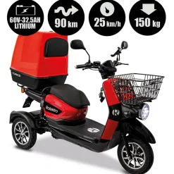 E-Carrier „25 V.3“ Rot, mit Koffer^Rolektro Outlet