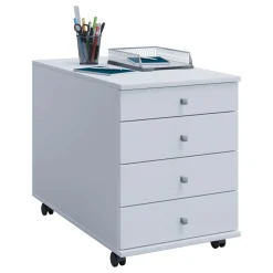 Rollcontainer Lona Maxi weiß/silber*VCM Online