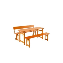 Holzgarnitur Rustica 180 cm braun^Ruku Best