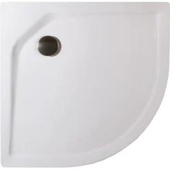 Rundduschwanne Classic Line extra flach, weiß, Radius 550, 800/800 mm