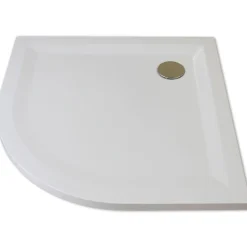 Rundduschwanne Flat Line Design, Radius 550, weiß, 900/900 mm^Breuer Online