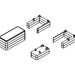 Abstandhalter 2 x 6 mm für Tür mit Festteil^Scanbad New