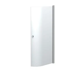 Gebogene Tür 200 x 97-99 cm Klarglas*Scanbad Online