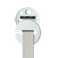 Gurtführung Duo rund mit Bürste für 14-23 mm Gurtband weiß^Schellenberg Best