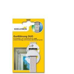 Gurtführung Duo rund mit Bürste für 14-23 mm Gurtband weiß^Schellenberg Best